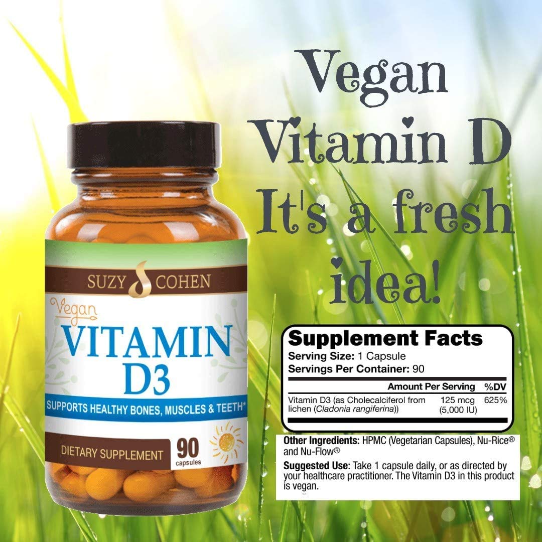 Script Essentials Vegan Vitamin D3 5,000 IU for Healthy Muscle Function, Bone Health, and Immune Support - Non-GMO, Gluten Free and Kosher Certified - 90 Servings Script Essentials Au supplements