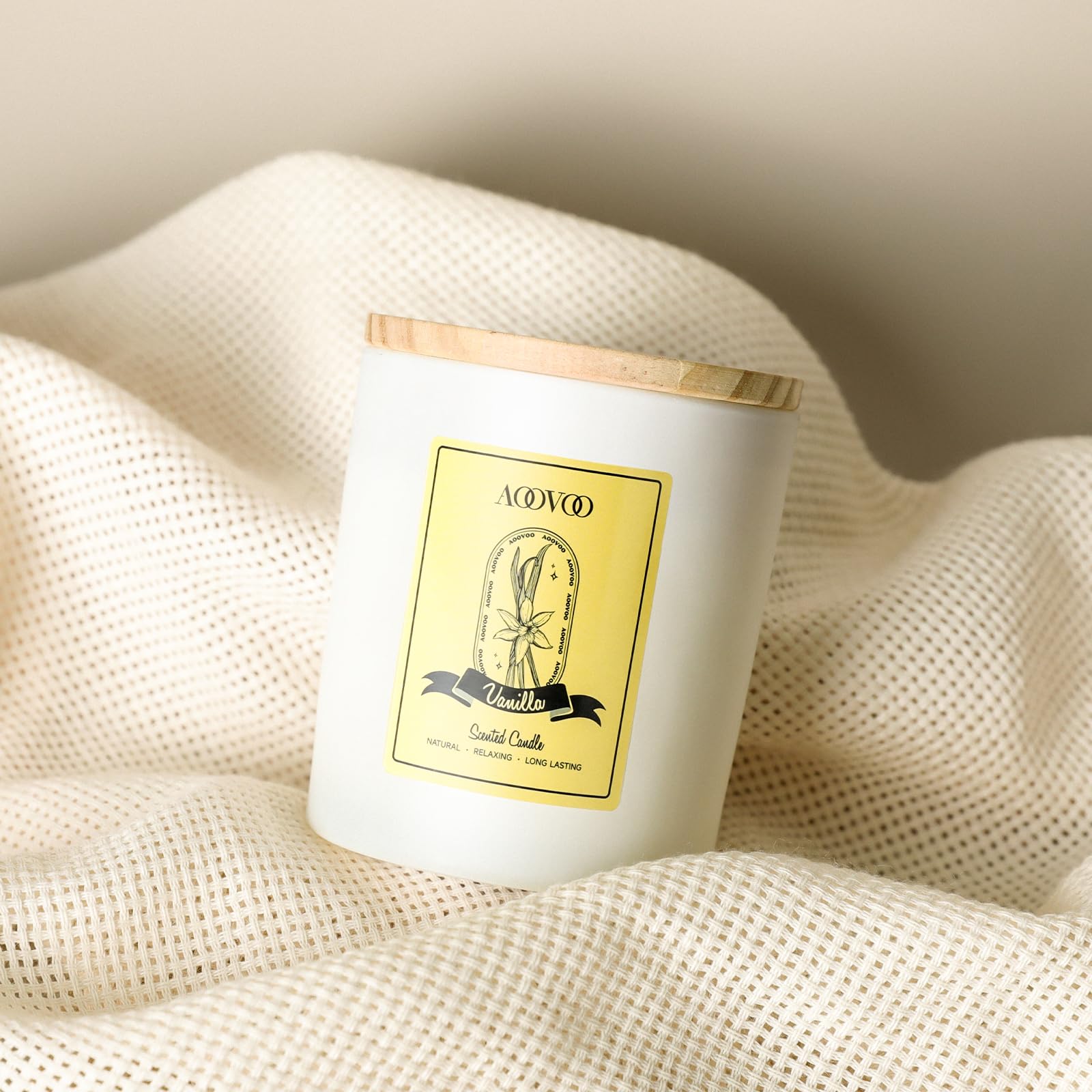 Vanilla Soy Candles Gift for Women - Aromatherapy Candle with Crystals Inside, 10oz Natural Soy Wax Candles AOOVOO Au supplements