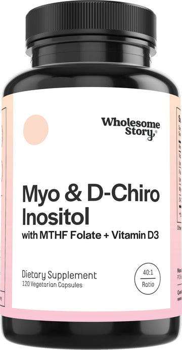Myo-Inositol & D-Chiro Inositol Capsules with MTHF, Folate, Vitamin D| Support Wholesome Story Au supplements