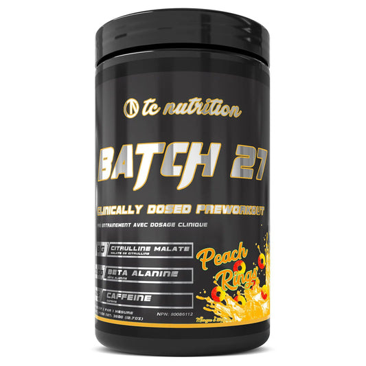Batch 27 Pre Workout Powder - 8g Citrulline, 3.5g Beta Alanine, 2.5g Betaine, 325mg Caffeine TC NutritionAU supplements