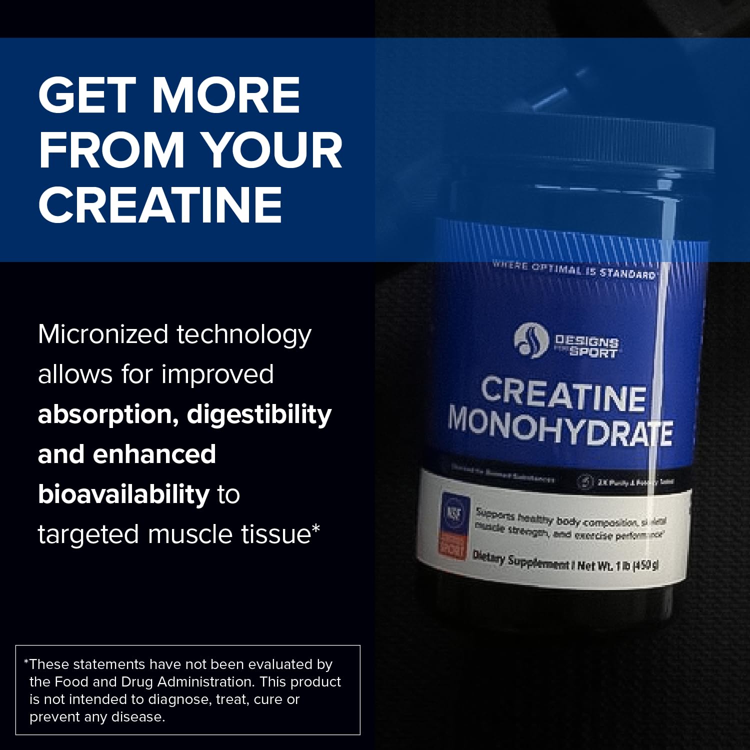 Designs for Sport Creatine Monohydrate Powder - NSF Certified for Sport Creatine Designs for Sport Au supplements