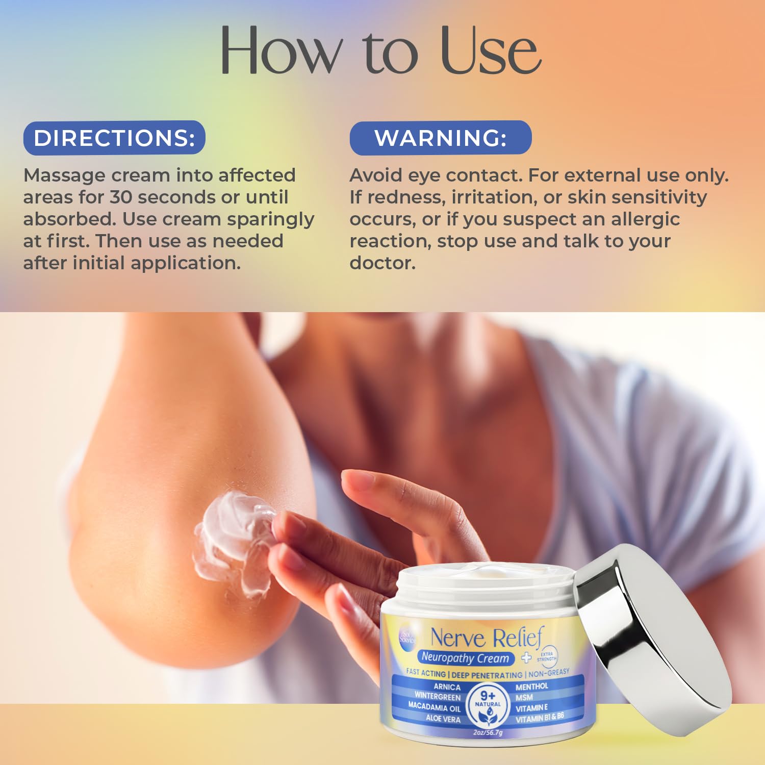 PURPLE CANYON Nerve Pain Relief Cream for Neuropathy – for Feet & Legs | MSM, Arnica, Alpha Lipoic Acid | Fast-Absorbing, Non-Greasy Formula | 2 oz PURPLE CANYON Au supplements