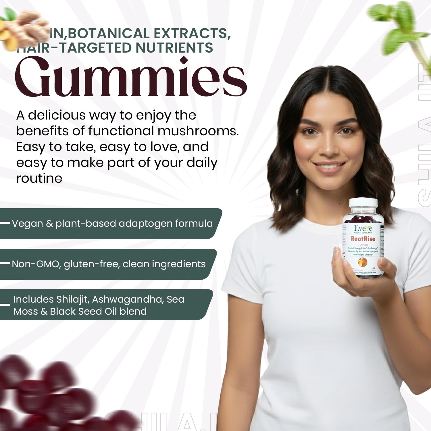The EverÉ Natural Alchemy Evere RootRise Gummies - Shilajit + Ashwagandha Gummies The EverÉ Natural Alchemy Au supplements