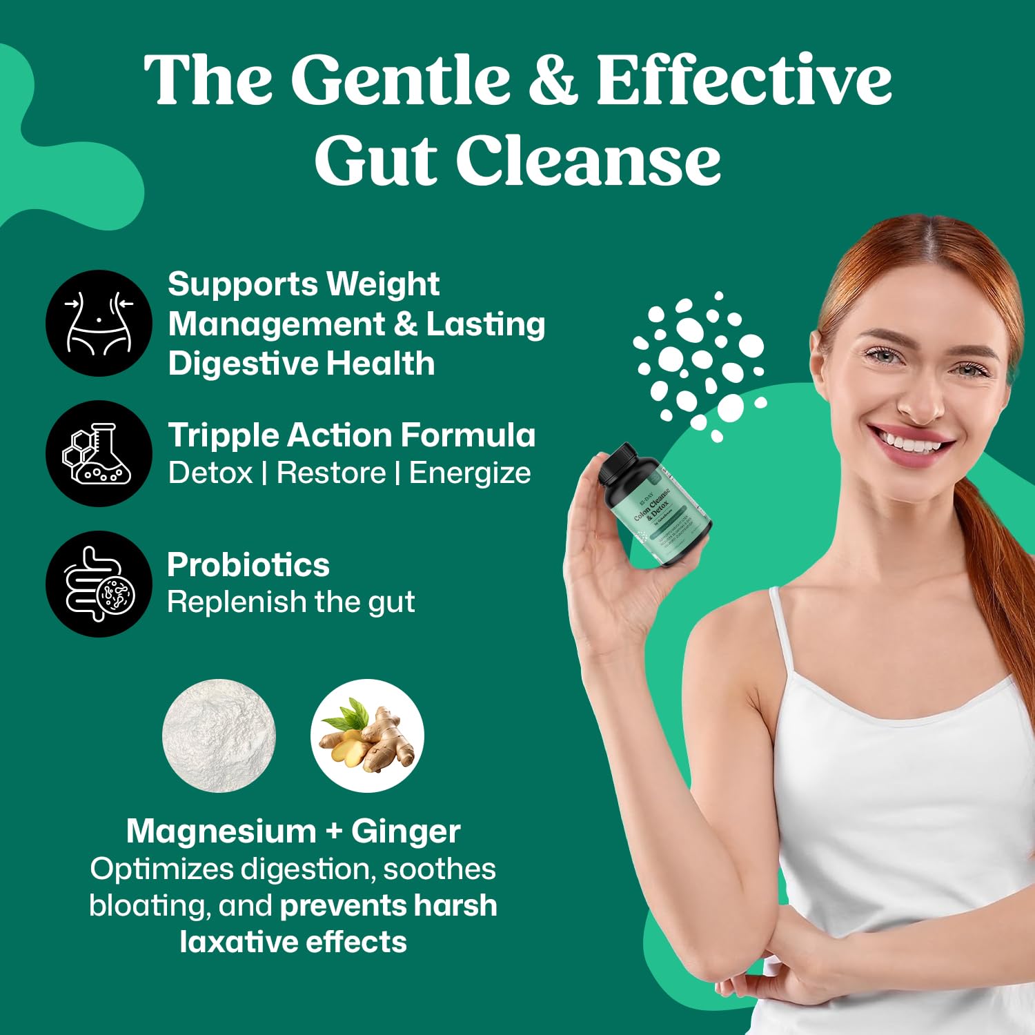 ColonBroom 15 Day Colon Cleanse & Detox Cleanse for Weight Management with Probiotics & Magnesium | Reduce Bloating & Boost Metabolism & Digestion - Effective Gut Cleanser Detox (2 Bottles) ColonBroom Au supplements