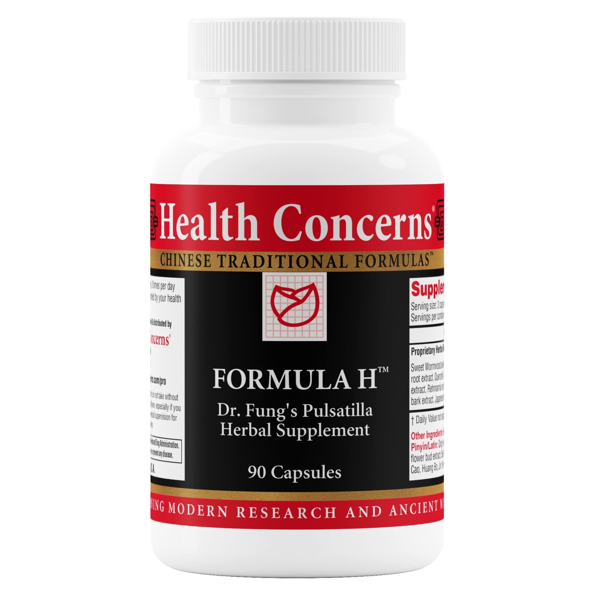 Health Concerns Formula H – Blood Circulation & Vascular Support – Vein Health Supplement – Herbal Formula with Quercetin & Skullcap Root – Chinese Traditional Medicine – 90 Capsules Health Concerns Au supplements