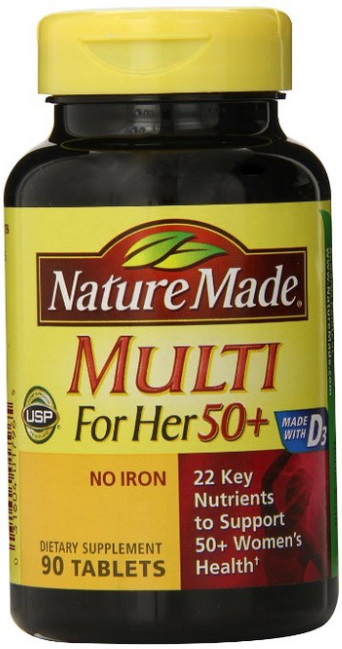 Nature Made Multi for Her 50+ Vitamin/Mineral Tablets 90 ea (Pack of 5) Nature Made Au supplements
