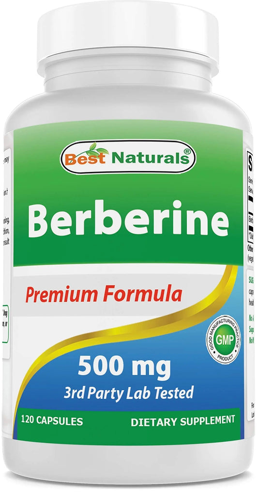 Best Naturals Berberine 500mg 120 Capsules - Supports Immune Function, Cardiovascular Best NaturalsAU supplements