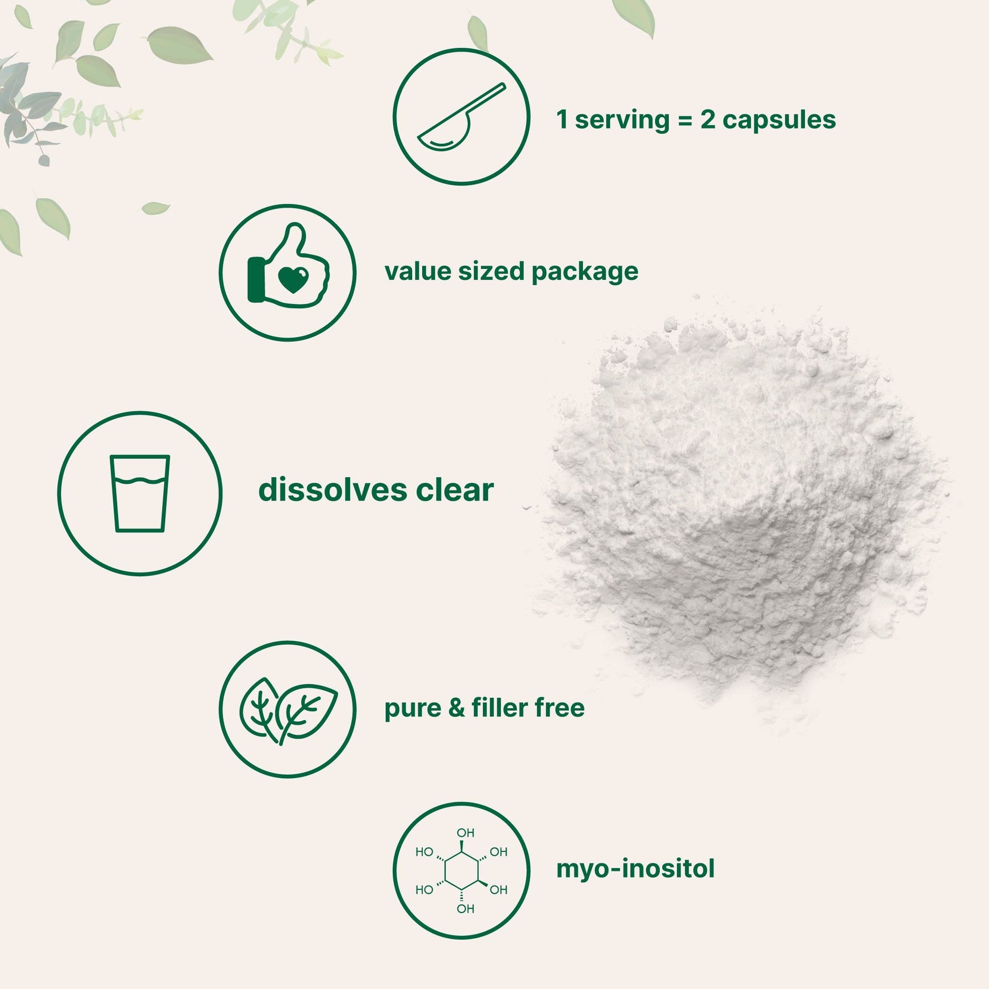 Pure Inositol Powder, Myo-Inositol B8 Powder, 1KG (2.2 Pounds), Strongly Supports Liver Micro Ingredients Au supplements