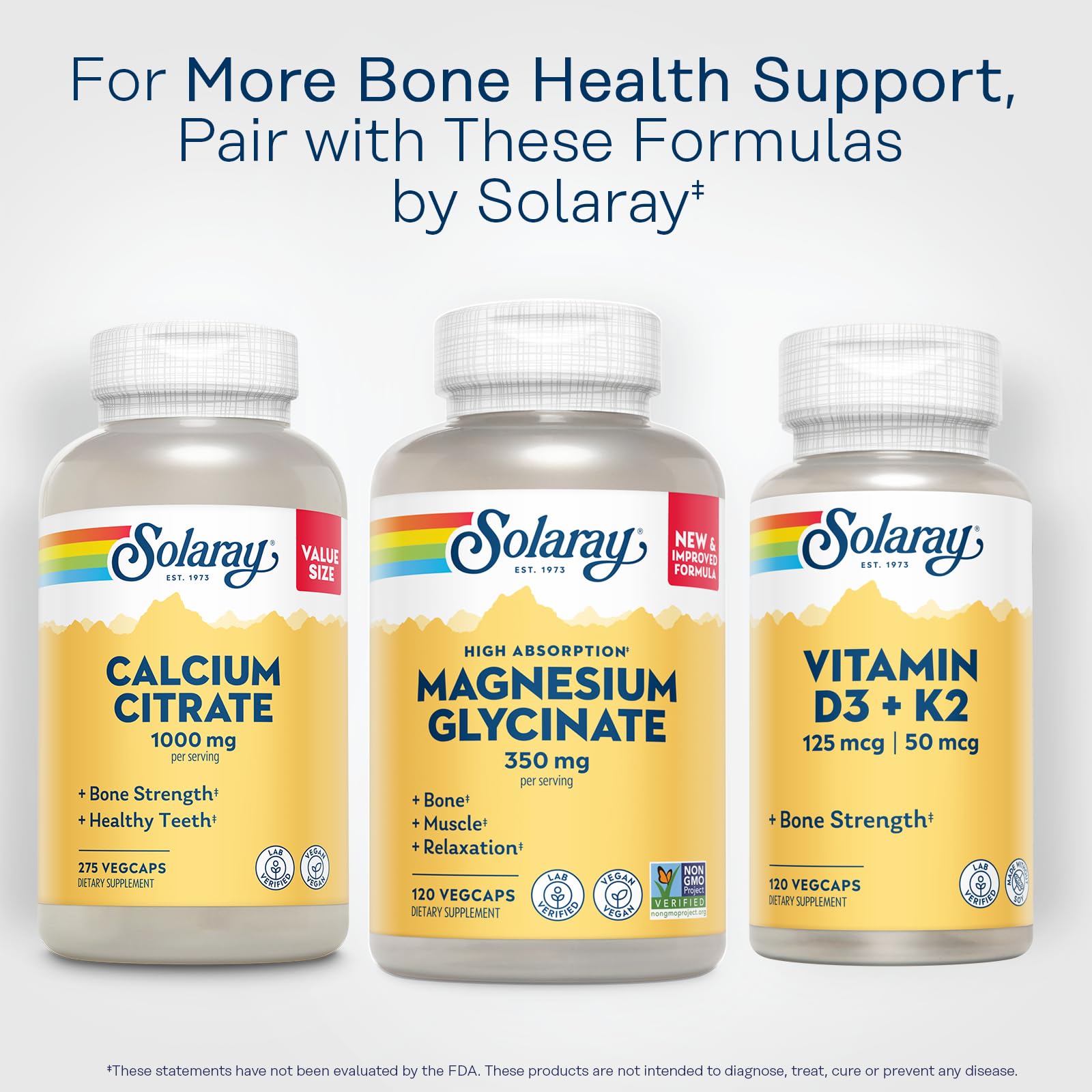SOLARAY Magnesium Glycinate Capsules, Chelated Magnesium Bisglycinate w/BioPerine, Higher Absorption Magnesium Supplement - Bones, Muscles, Heart Support, Vegan (30 Servings, 120 VegCaps) SOLARAY Au supplements