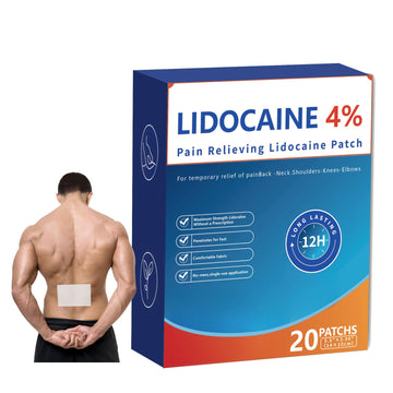 AROSLU Pain Relief Patches Lidocaine 4% ICY Patch Relieving Patch-12 Hour Acting Pain Patches-Muscle and Joint Pain Relief |Targets Neck,Back,Shoulders Pain relief-20patches AROSLU Au supplements
