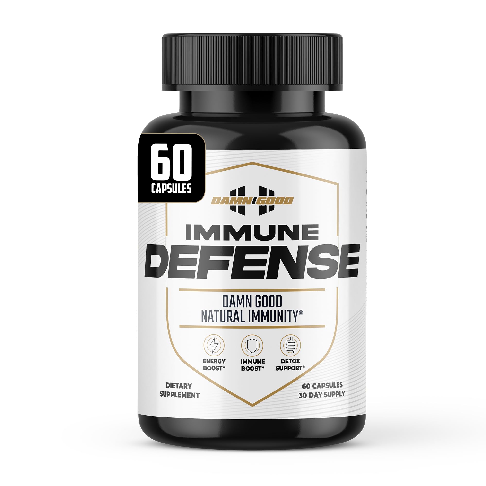 DAMN GOOD The Hodge Twins Immune Defense Supplement (60 Capsules) – Sea Moss Blend Capsules for Everyday Balance, Digestive Support, and Whole-Body Wellness with Vitamins, Minerals, and Botanicals DAMN GOOD Au supplements
