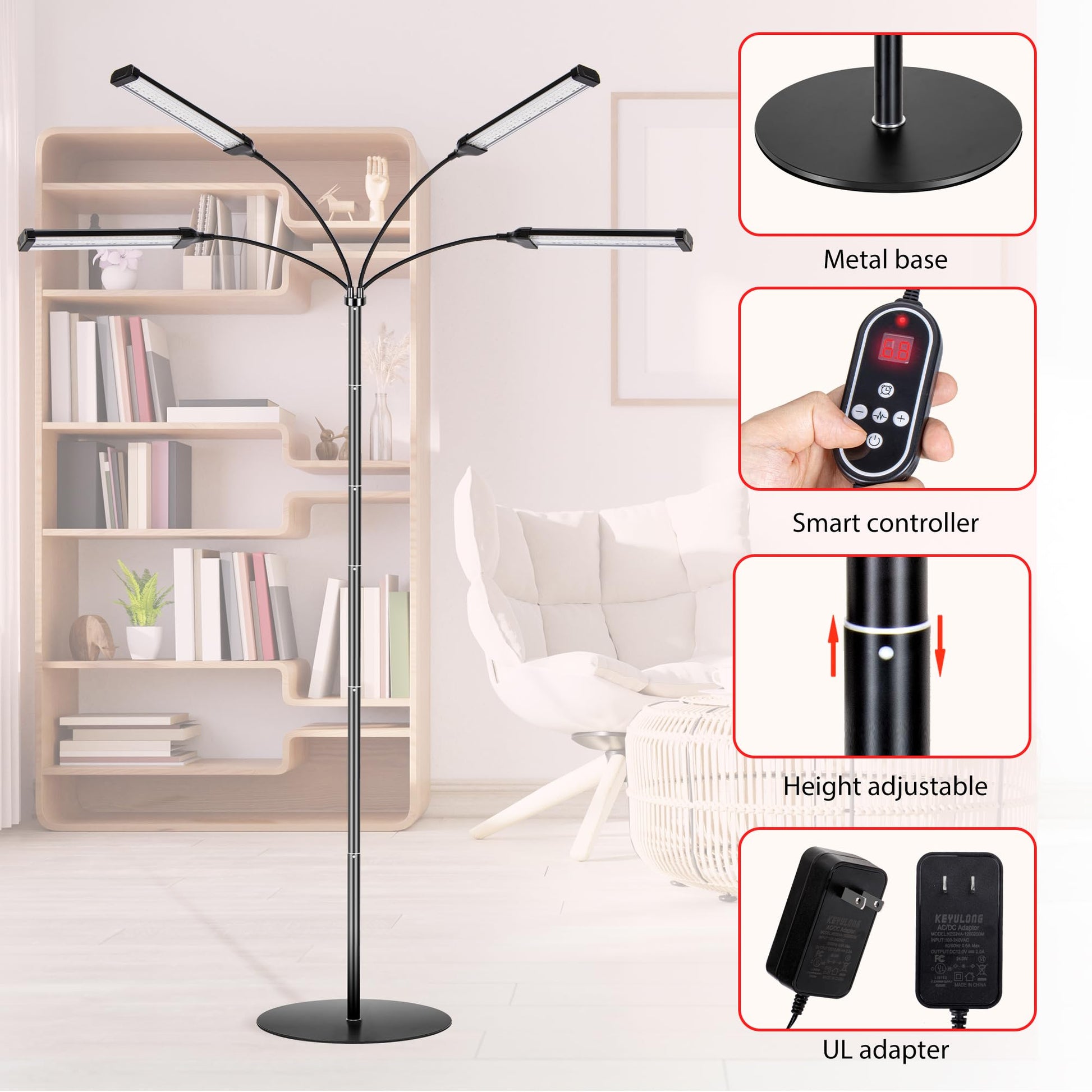Dexnump Red Light Therapy for Face, 324 LEDs Red Light Therapy Lamp Height Free Adjustment Infrared Dexnump Au supplements
