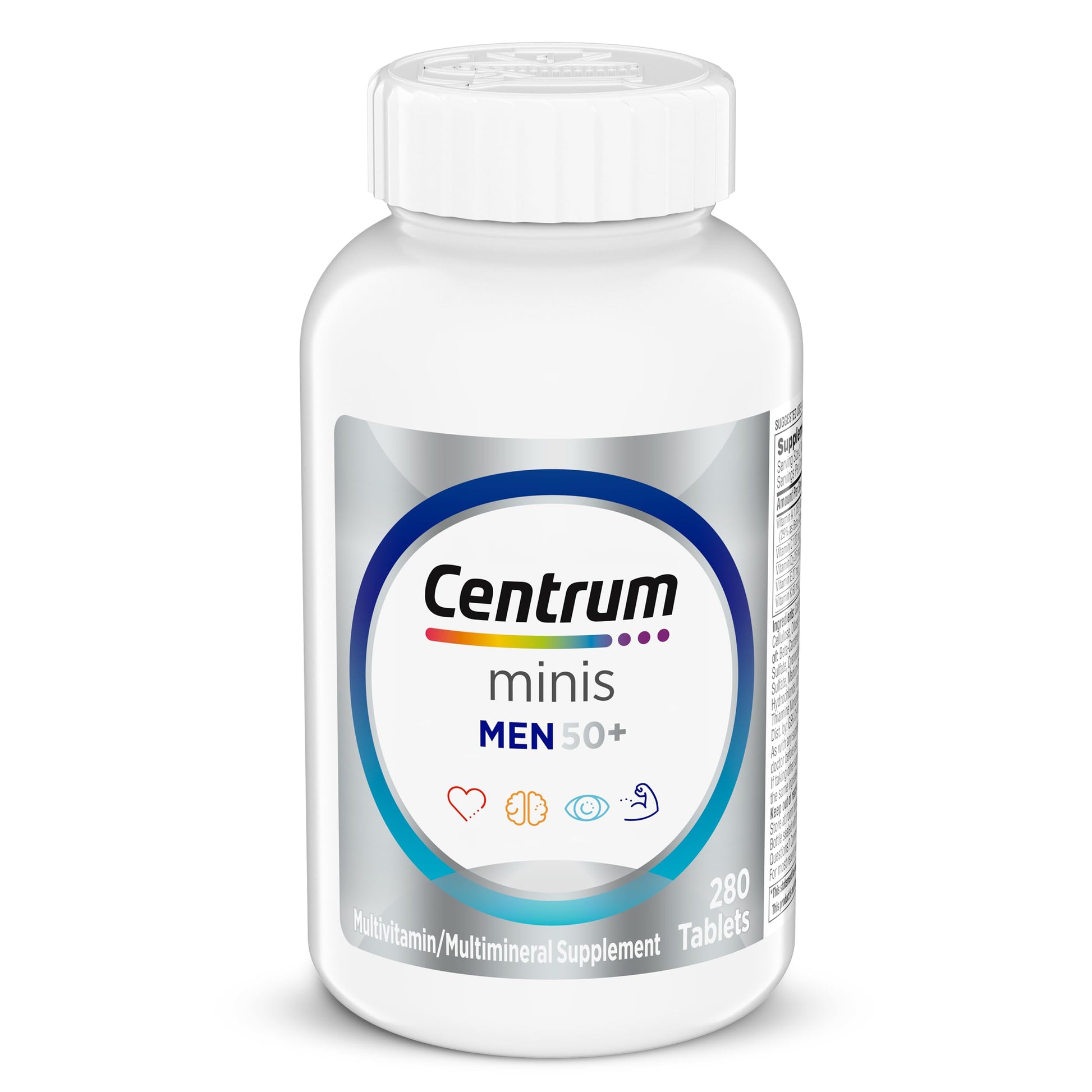 Centrum Minis Silver Multivitamin for Men 50 Plus, Multivitamin/Multimineral Supplement, Vitamin D3, B-Vitamins and Zinc, Non-GMO Ingredients Centrum Au supplements