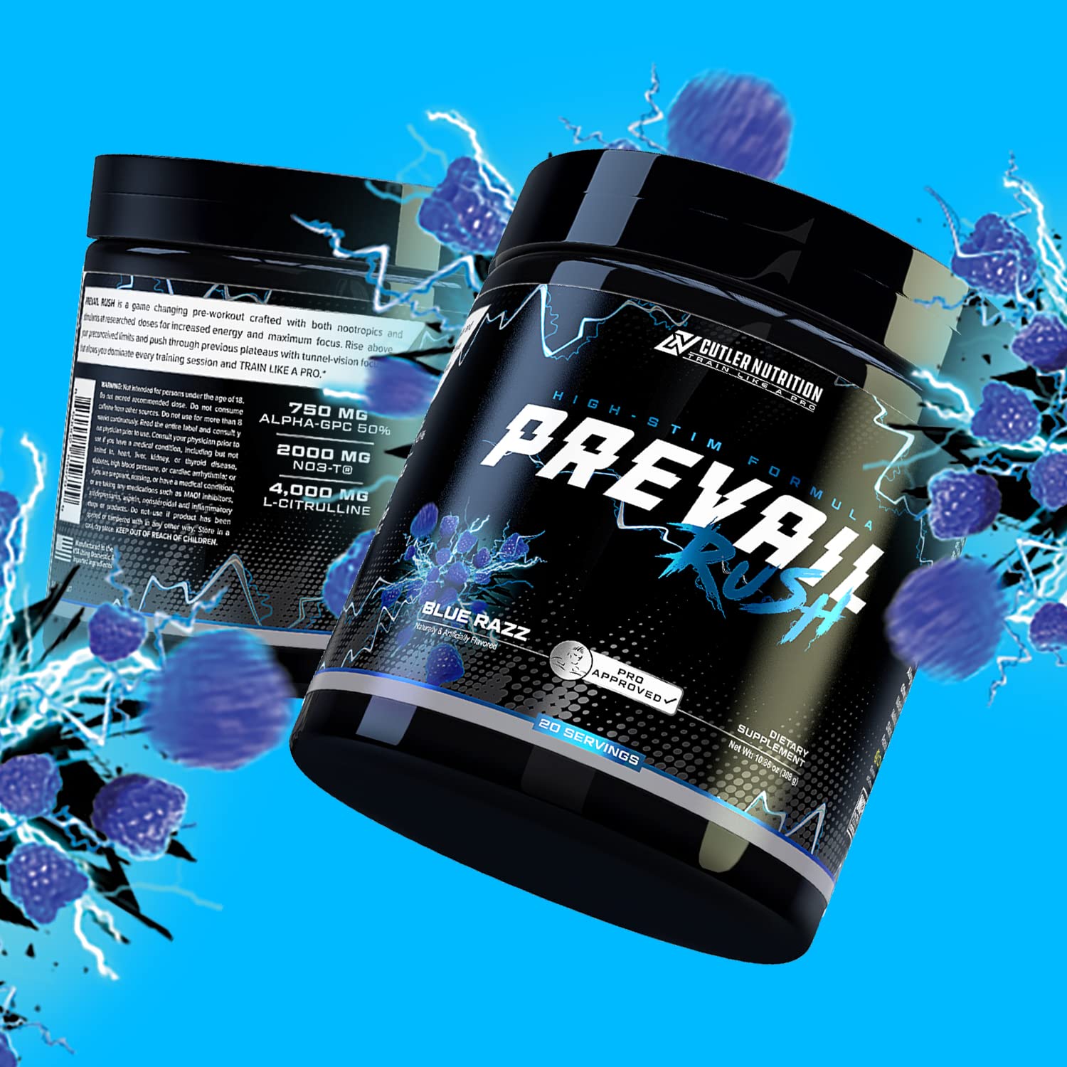 Cutler Nutrition High Stim Pre Workout Powder Prevail Rush Preworkout for Men & Women Cutler Nutrition Au supplements