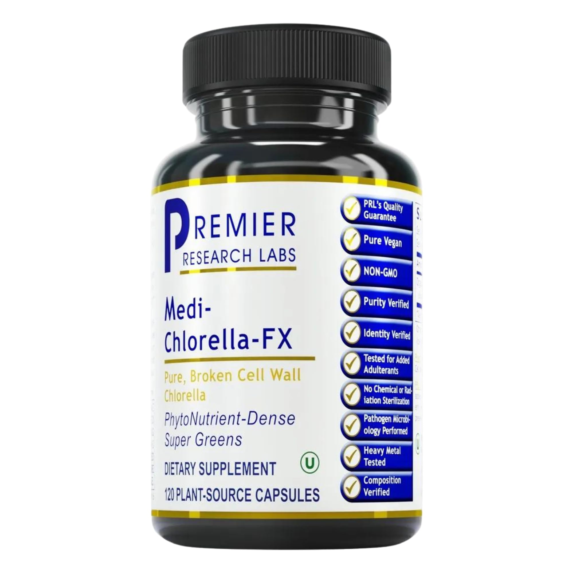 Premier Research Labs Medi Chlorella-FX - Chlorella Capsules, Chlorophyll Capsules, Organic Pills for Women & Men, Chlorophyll Supplement - 120 Vegetarian Capsules Premier Research Labs Au supplements