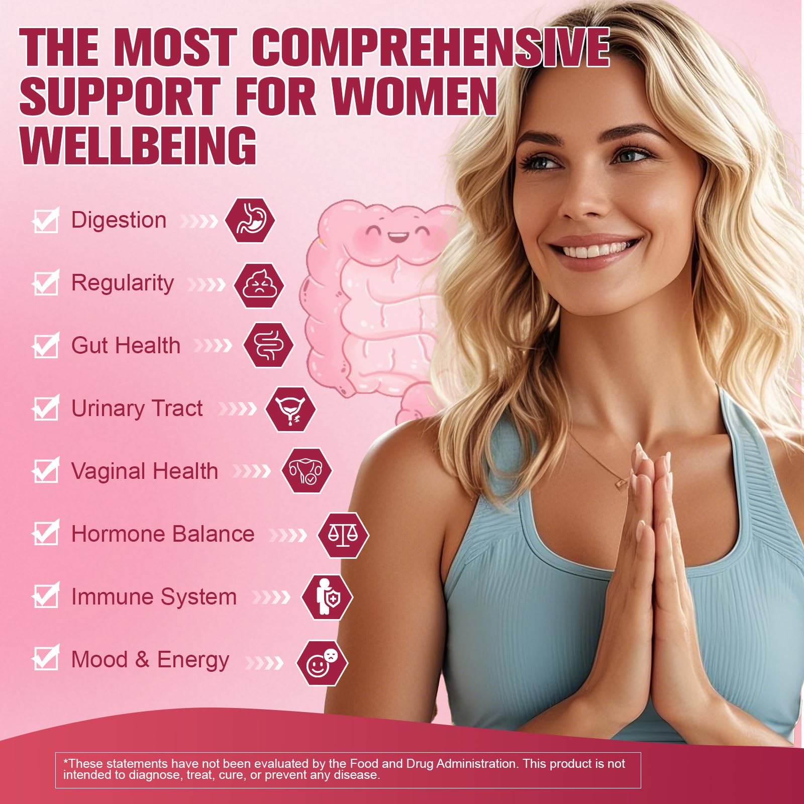 Totaria Probiotics for Women, 120 Billion Women Probiotic, with Akkermansia, Digestive Enzymes & Prebiotics, Cranberry, D-Mannose, for Gut, Vaginal, Urinary, Immune, PH Balance, 120 Vegan Capules Totaria Au supplements