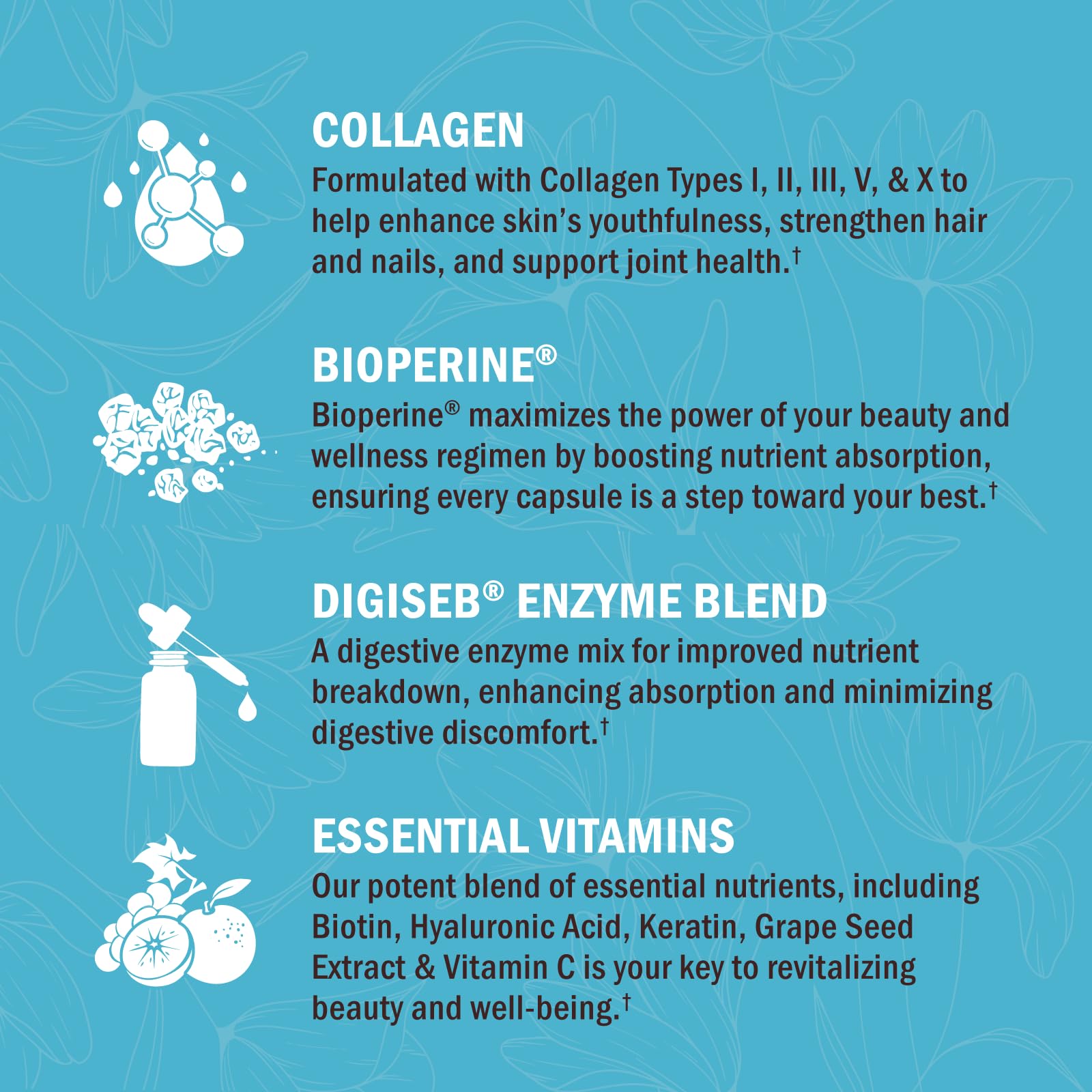 Multi Collagen Pills for Women (Types I II III V X) with Vitamin C Hyaluronic Acid Biotin BioSchwartz Au supplements
