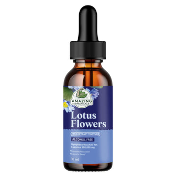 Alcohol-Free Lotus Flowers 200X Herbal Extract Tincture 300,000 mg - 1oz / 30ml Amazing Botanicals Au supplements
