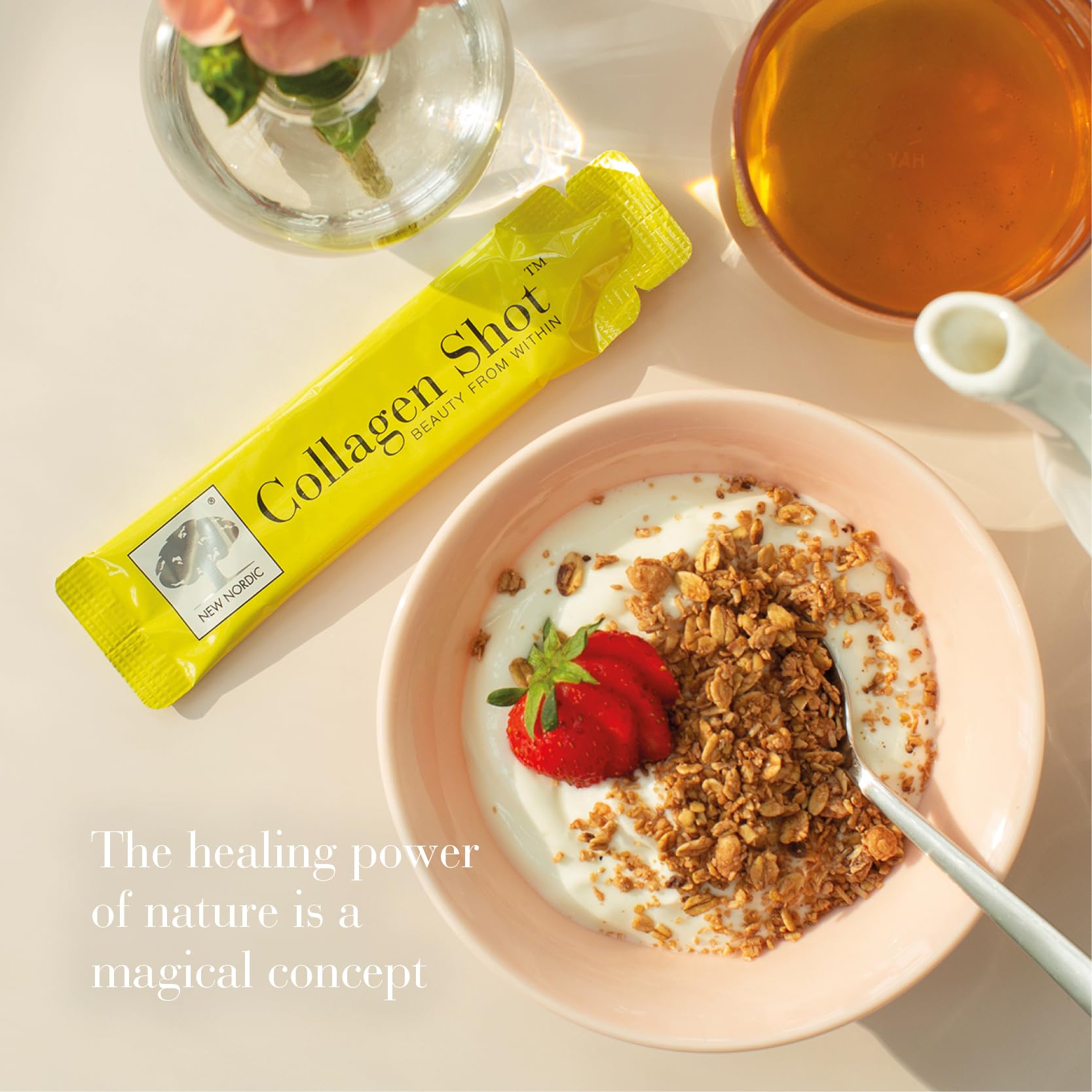New Nordic Collagen Shot High-Absorbency Premium Liquid Daily Sachets - 15x Hydrolysed Shots - Freshwater Marine Collagen New Nordic Ltd Au supplements