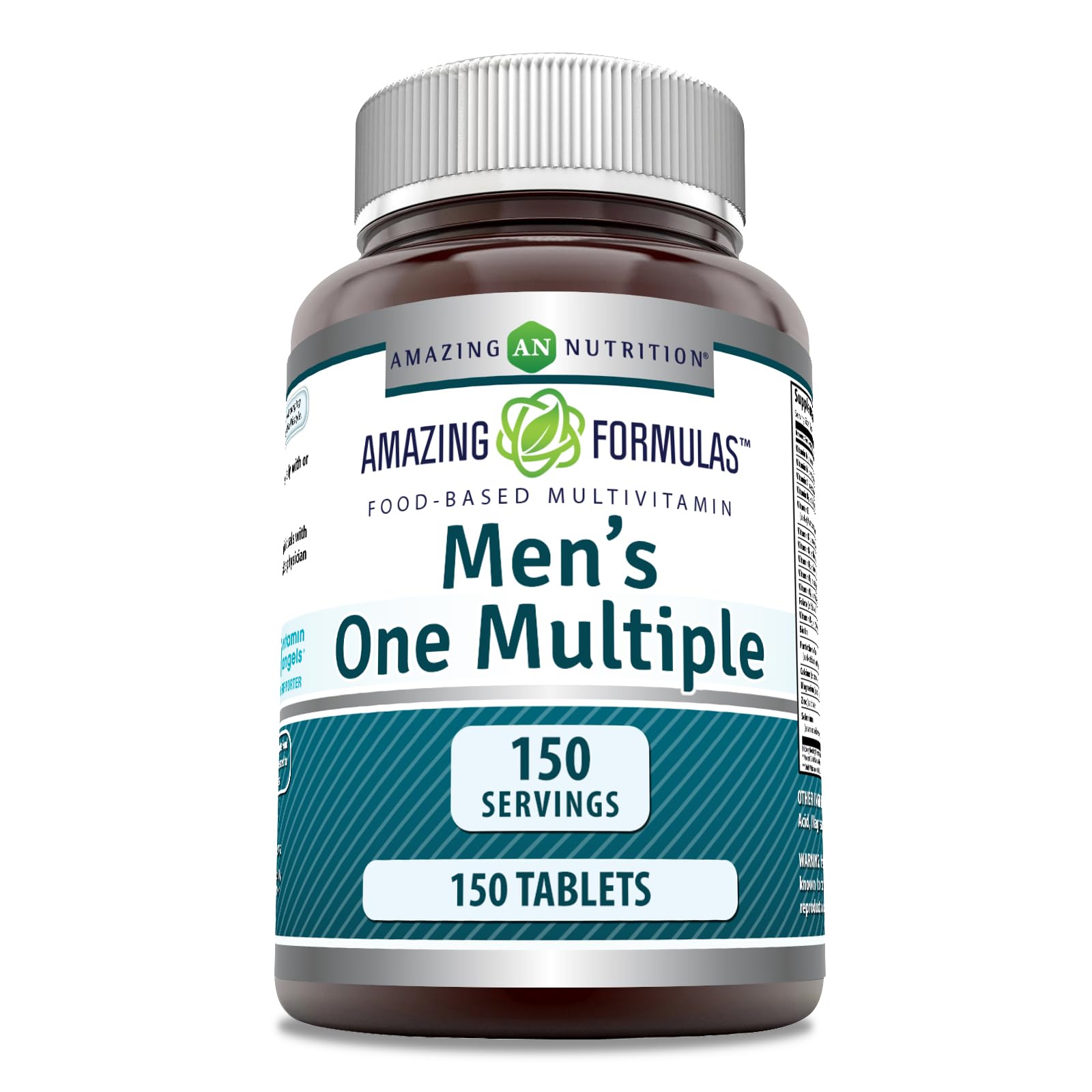 Amazing Formulas Men's One Multivitamin Supplement | Food Based | 150 Tablets | Perfect Blend of Vitamins, Minerals & Probiotics | Non-GMO | Gluten-Free | Made in USA Amazing Nutrition Au supplements