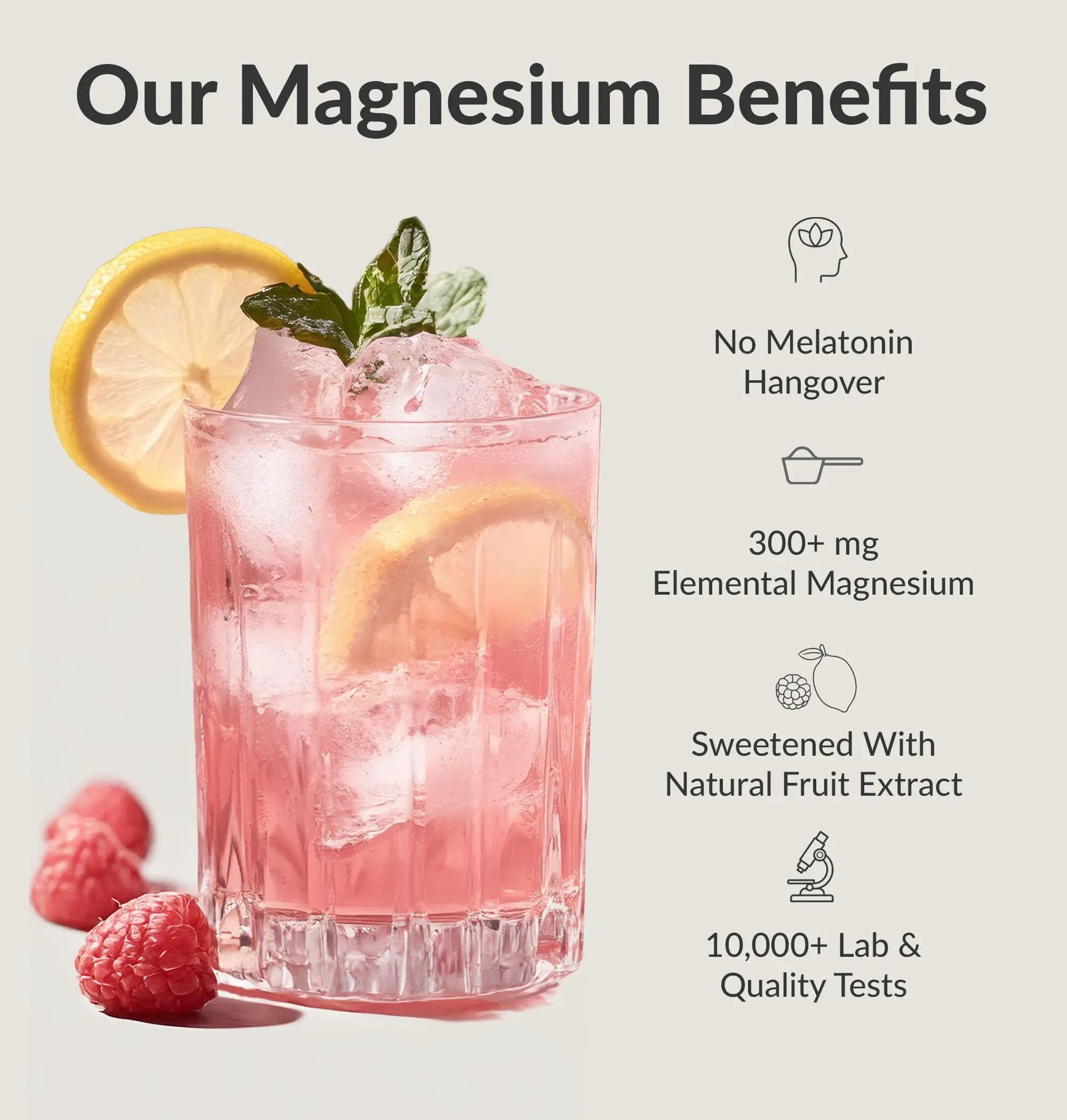 BIOptimizers Magnesium Breakthrough Drink - 8 Forms of Magnesium, Electrolytes, Sleep Health, Stress, Muscle Recovery, Heart Support | Glycinate, Citrate, Malate- Raspberry Lemon BIOptimizers Au supplements