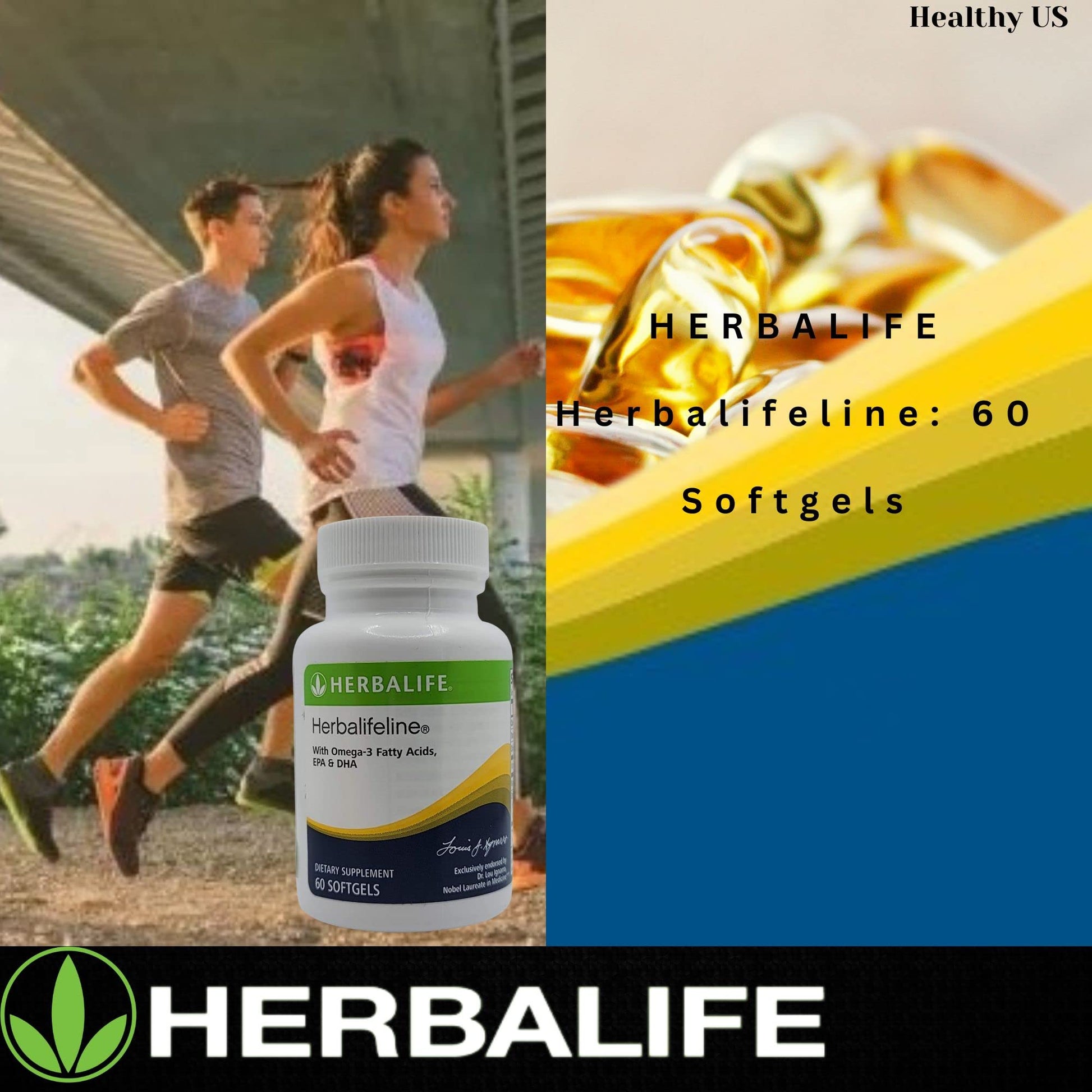 Herbalife Herbalifeline: 60 Softgels with Vitamin E, Marine Lipid Complex, Omega-3 Fatty Herbalife Au supplements