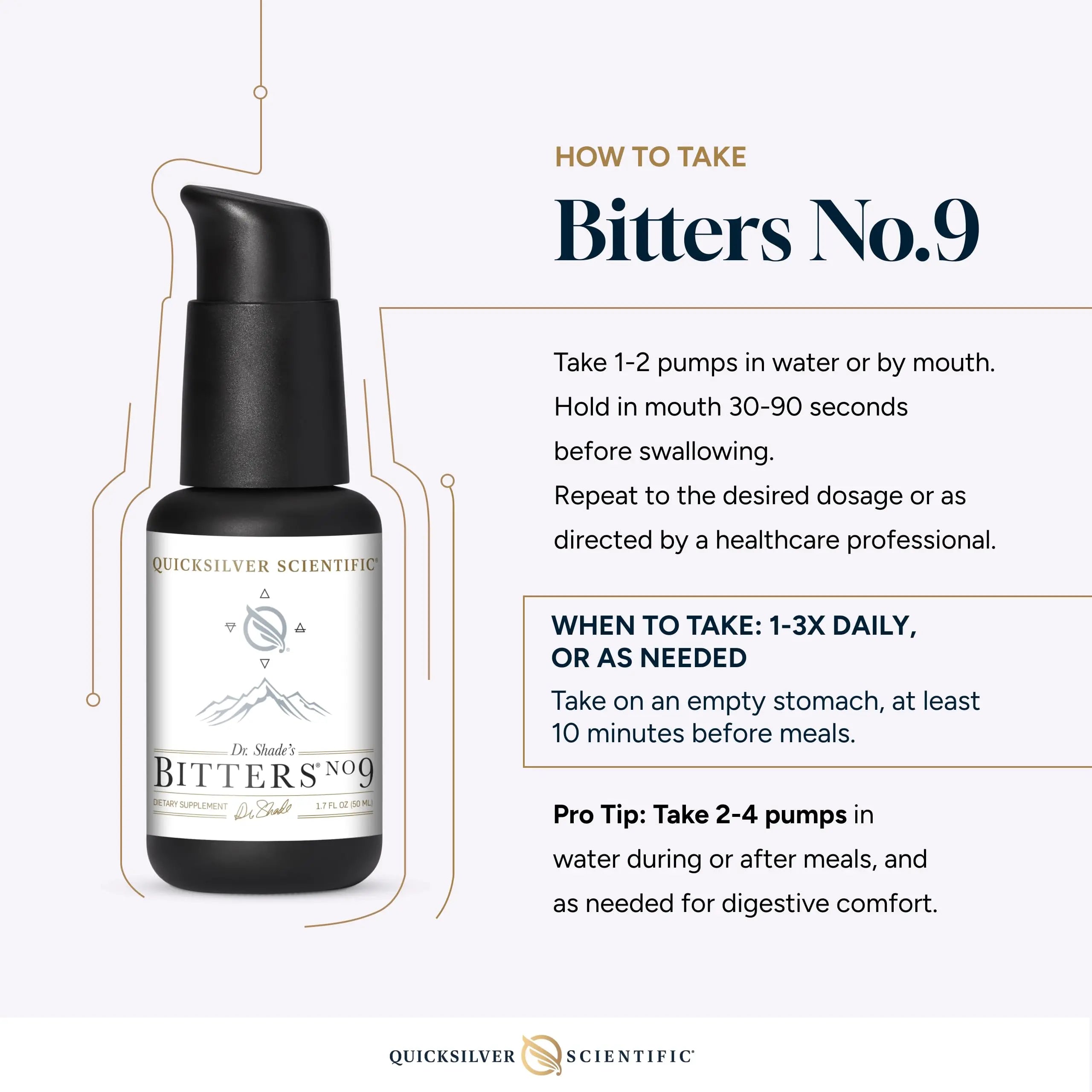 Quicksilver Scientific Dr. Shade's Bitters No. 9 - for Digestion - Fast Acting Liposomal Digestive Bitters with Milk Thistle, Burdock Root & Juniper Essential Oil - Digestive Support (50ml) Quicksilver Scientific Au supplements