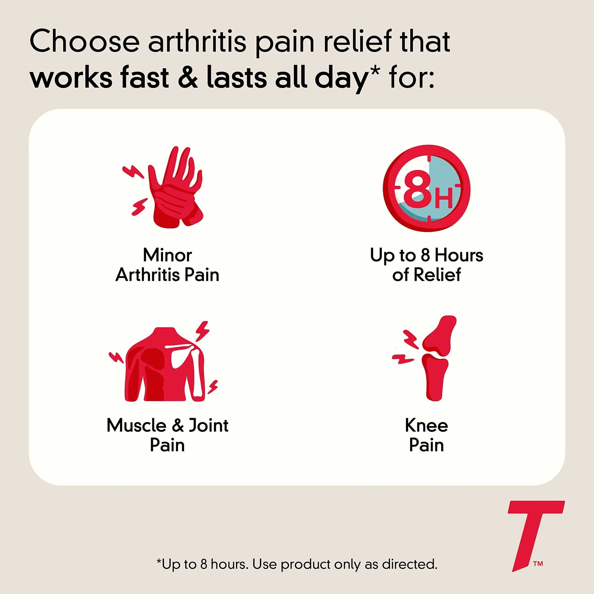 Tylenol 8HR Arthritis Pain Relief Caplets, Fast, Strong Pain Relief, 650 mg Acetaminophen for Minor Arthritis & Joint Pain, Fever Reducer, Extended Release, Won't Irritate Stomach, 100 Count Tylenol Au supplements