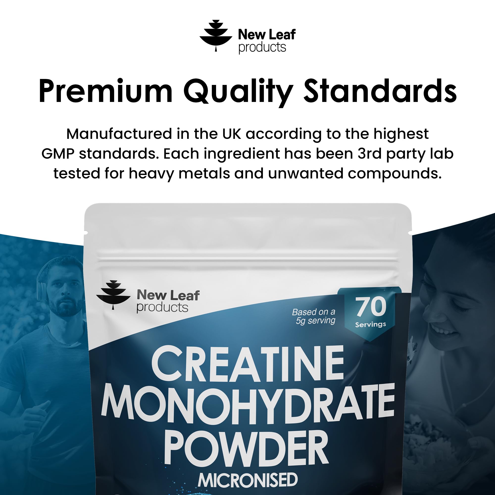Creatine Monohydrate Powder 100% Pure Micronized Creatine - 350g Increased Absorption NEW LEAF PRODUCTS Au supplements