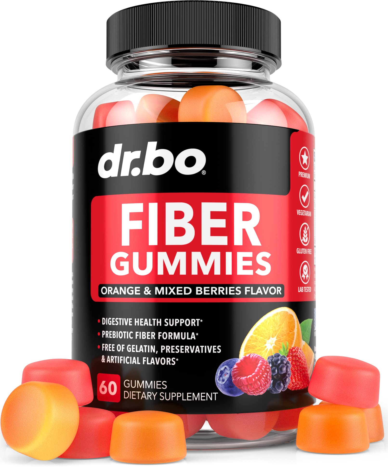 Fiber Gummies for Adults & Kids - Tasty Gummy Prebiotic Fiber Supplement for Max Digest DR. BO Au supplements