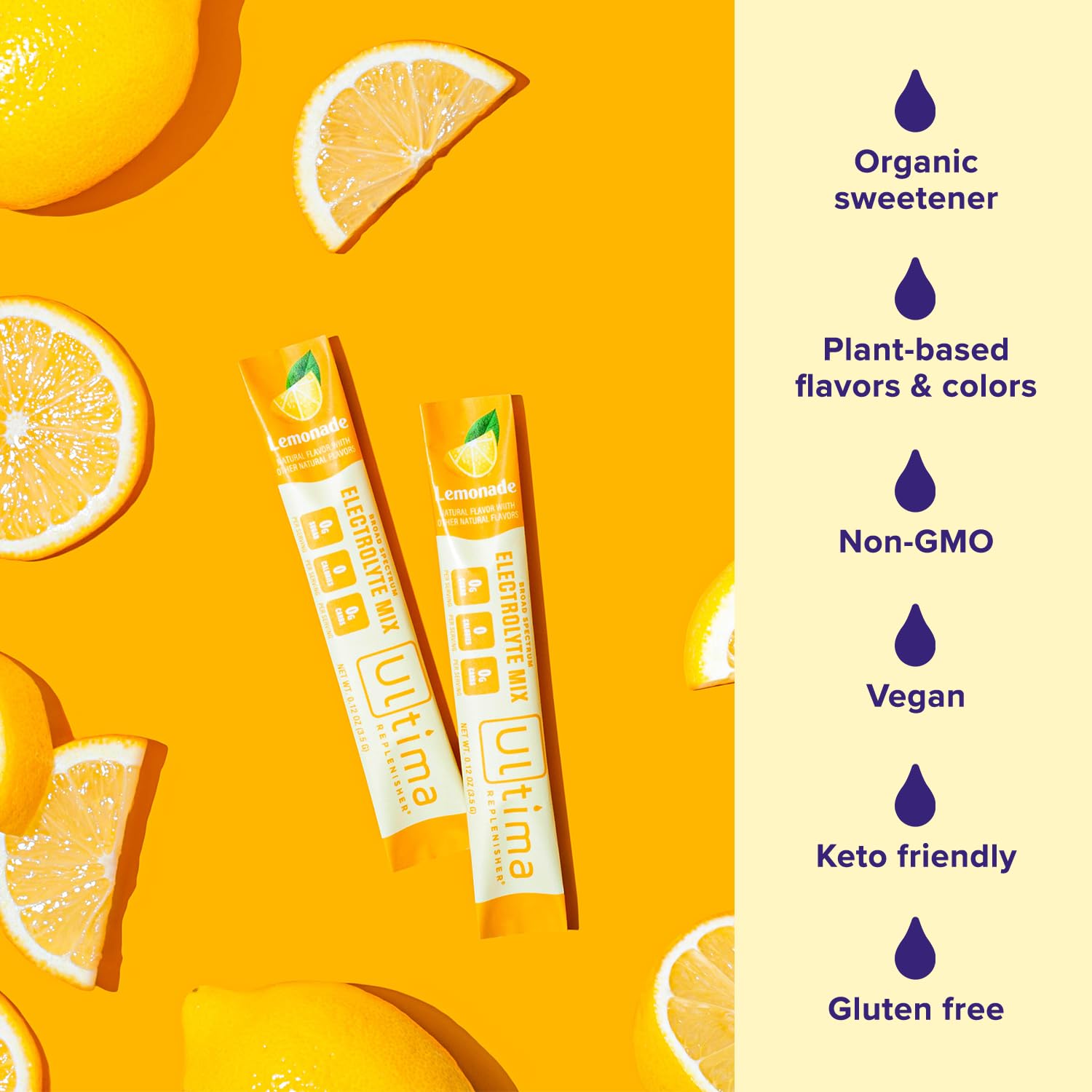 Ultima Replenisher Daily Electrolyte Drink Mix – Lemonade, 20 Stickpacks – Hydration Ultima Replenisher Au supplements
