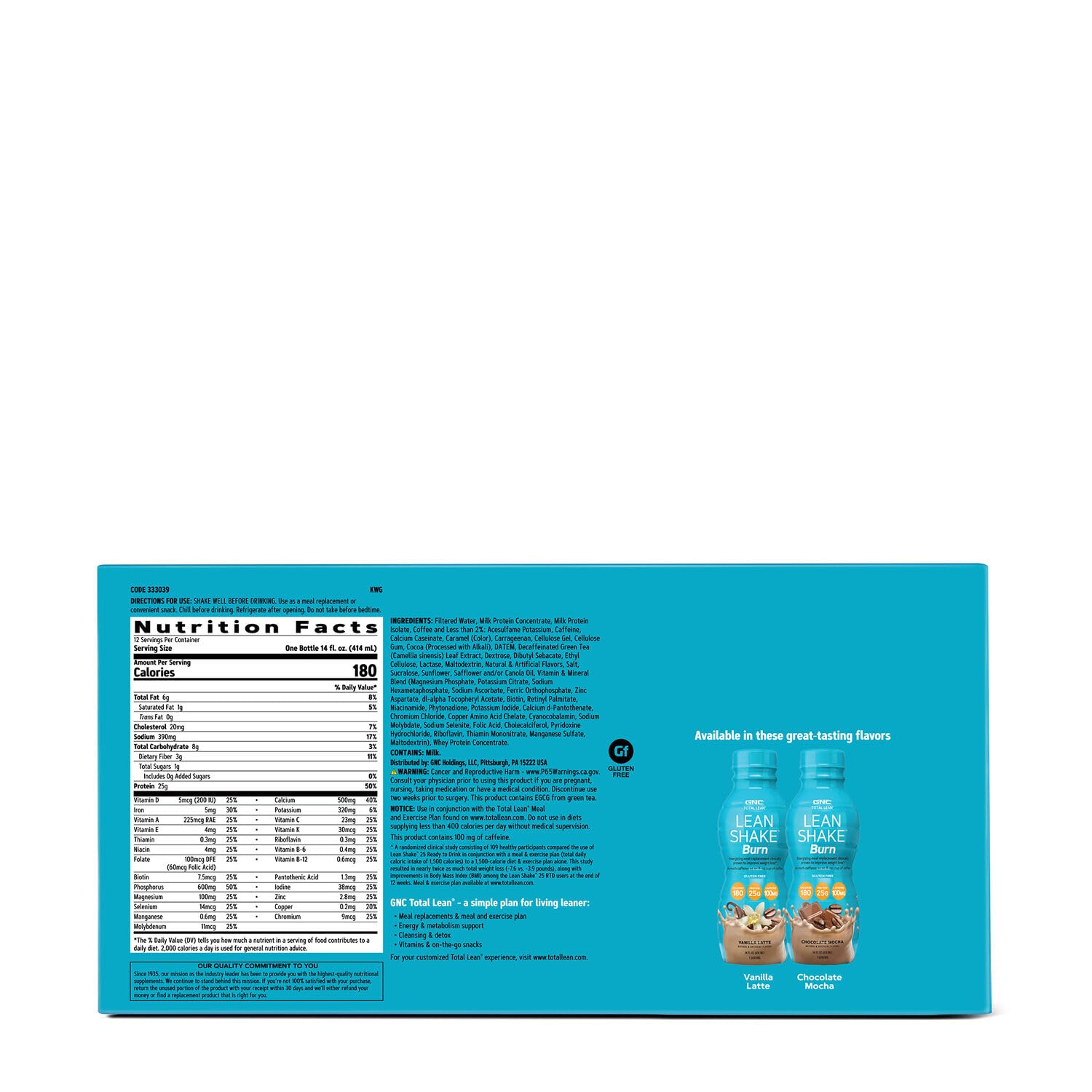 GNC Total Lean Lean Shake Burn - Chocolate Mocha GNC Au supplements