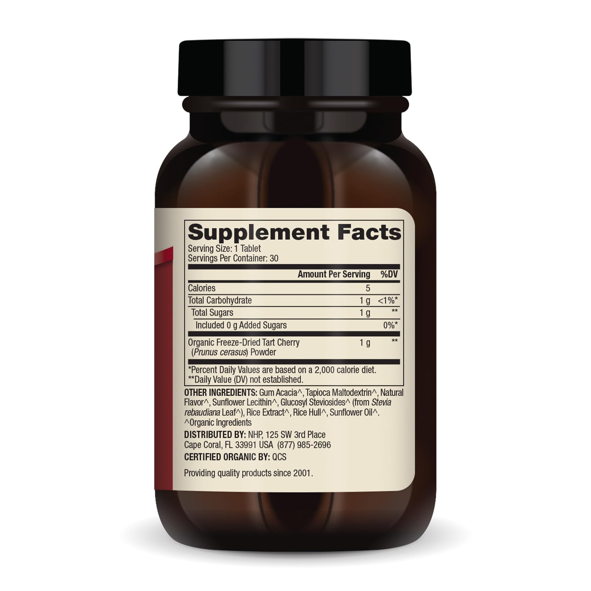Dr. Mercola Organic Chewable Tart Cherry - Antioxidant Support - Made from Whole-Fruit Montmorency Cherries - USDA Organic - Stevia Sweetened - 30 Tablets Dr. Mercola Au supplements