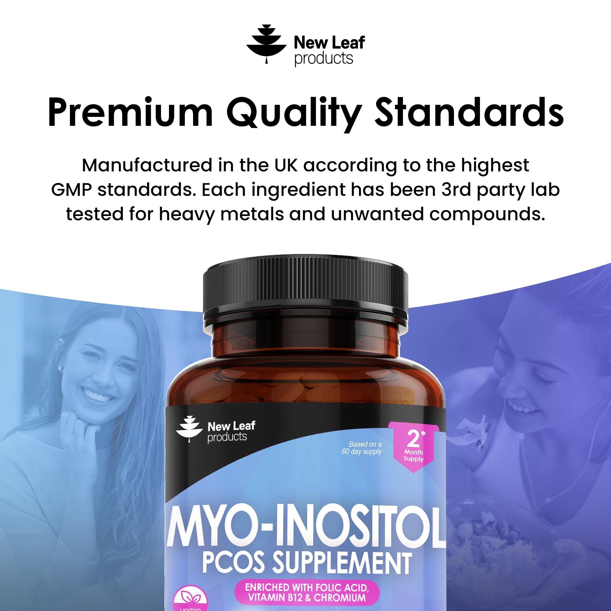 Myo-Inositol PCOS Supplement - Myo Inositol Tablets PCOS Supplement Enriched NEW LEAF PRODUCTS Au supplements