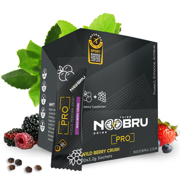 Noobru™ Pro - Brain & Nootropic Supplement for Cognitive Performance, Mental Clarity, and Focus - Precision-Formulated Drink with 17 Research-Backed Ingredients - 20 Servings Noobru Au supplements