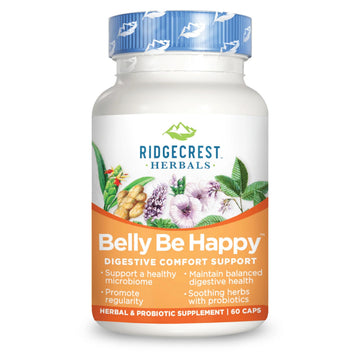 RidgeCrest Herbals Belly Be Happy - 60 Capsules - Digestive Comfort Support - Non-GMO RidgeCrest Herbals Au supplements