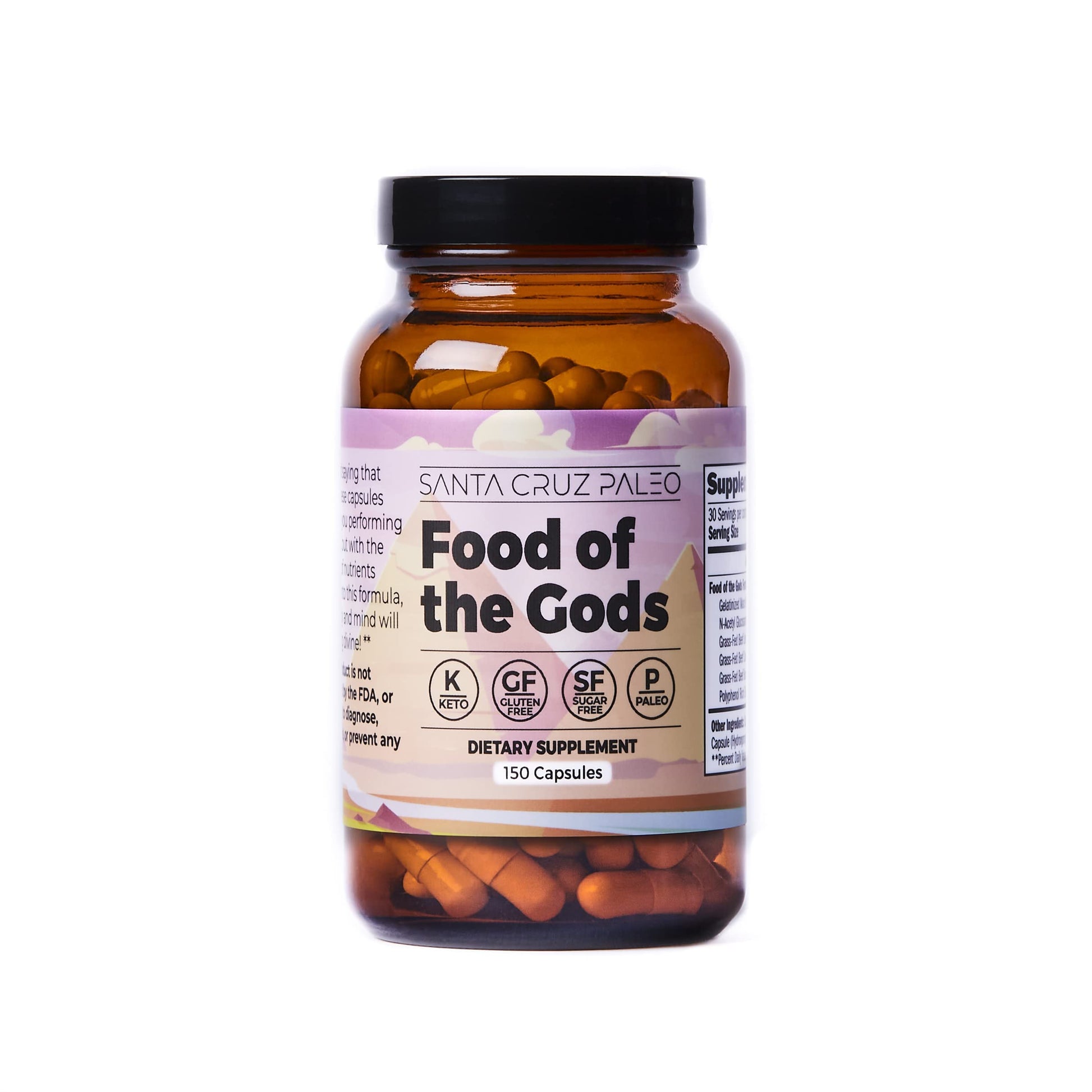 Santa Cruz Paleo, Food of the Gods Grass Fed Beef Organ Supplement for Men and Women, with Collagen, Maca Root, Colostrum, Bone Broth, Iron, Vitamin B12, Gluten Free, Keto Friendly, 30 Servings Santa Cruz Paleo Au supplements