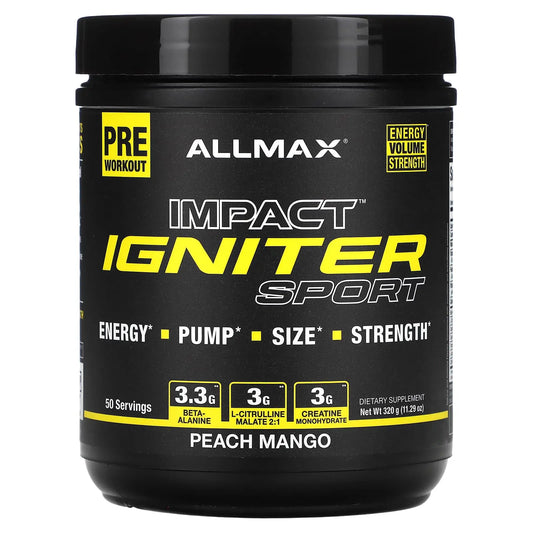 Allmax IGNITER SPORT Peach Mango (320g) AllmaxAU supplements