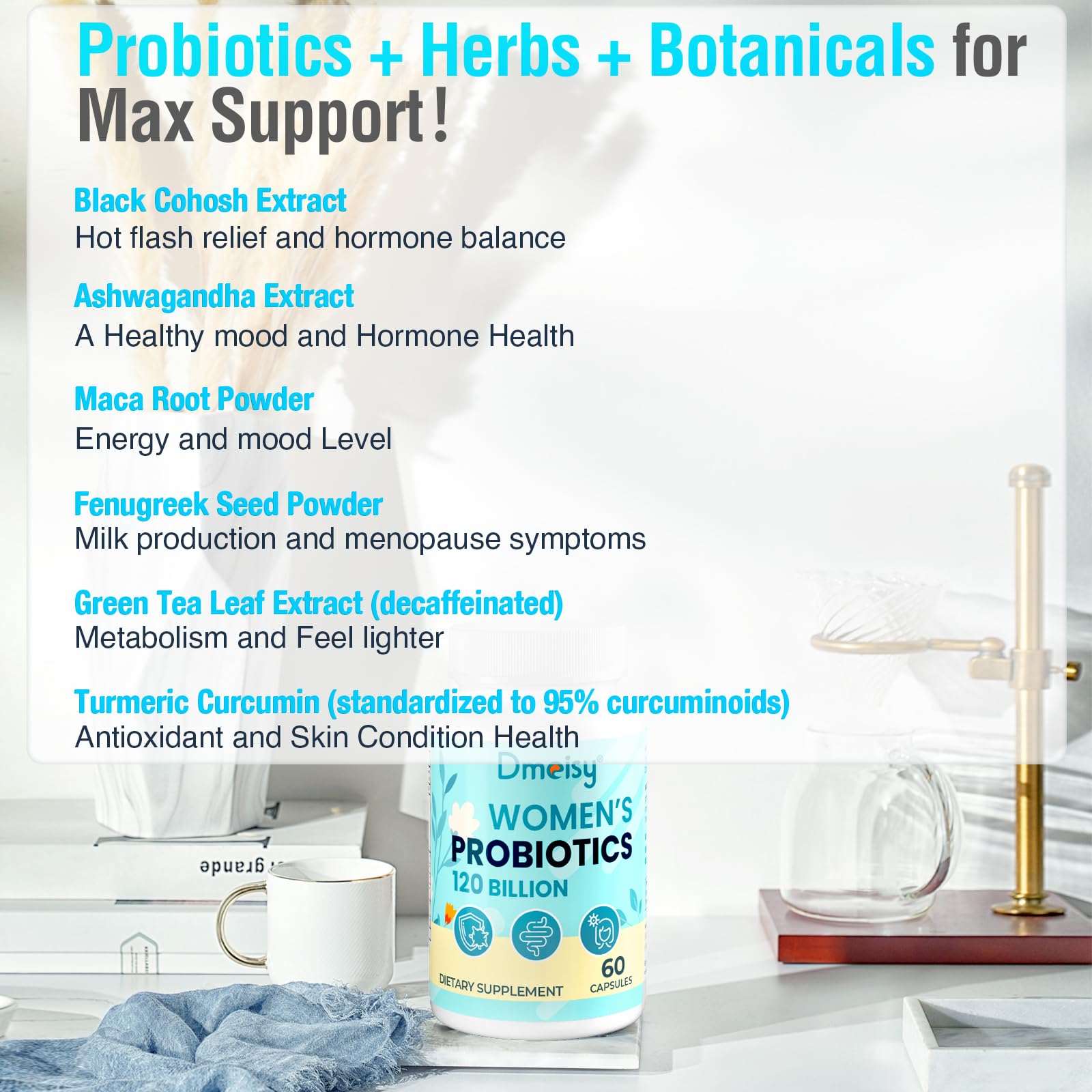 Dmeisy 120 Billion CFU Probiotic - Menopause Support Probiotics for Women, Natural Menopause Dmeisy Au supplements