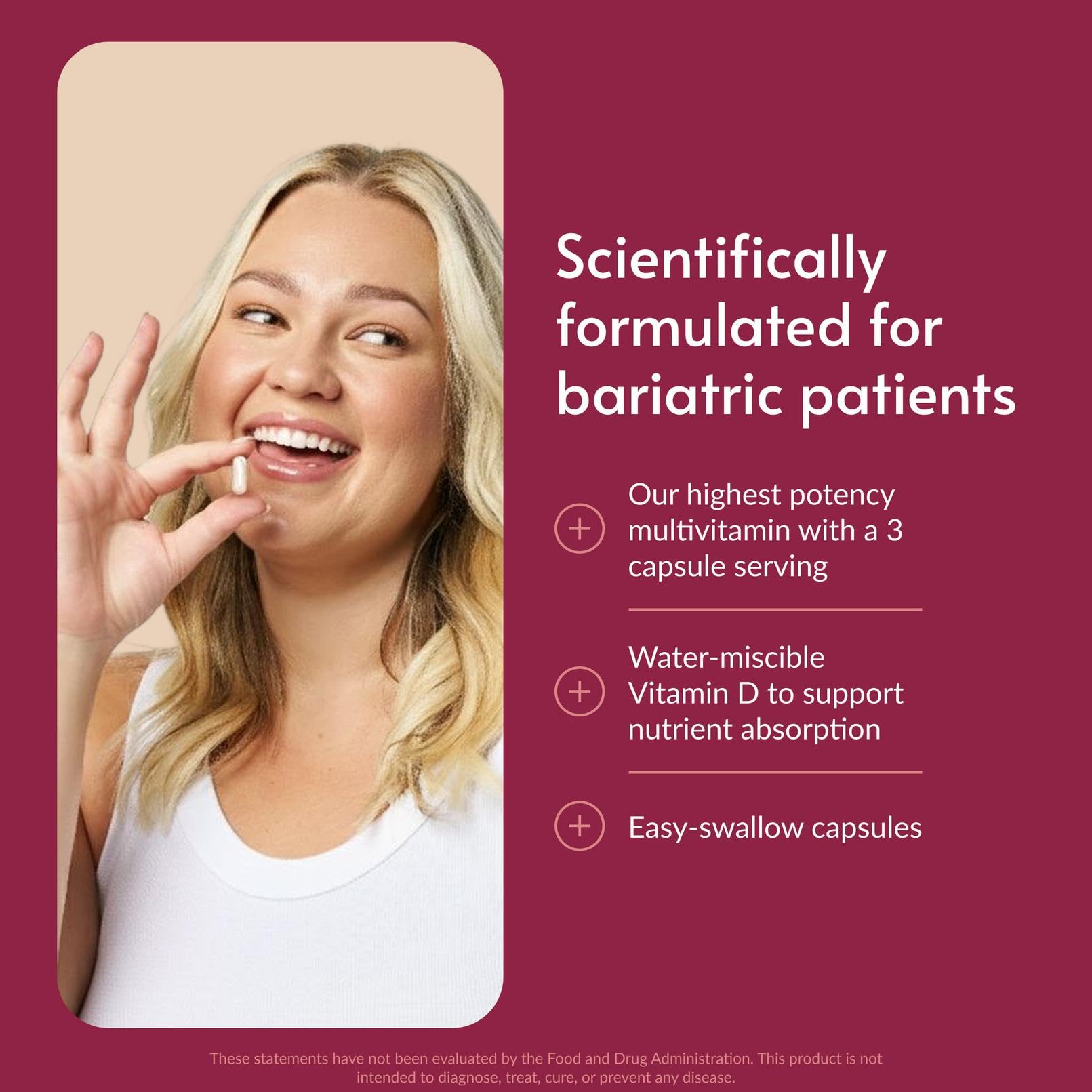 Bariatric Advantage Ultra Multivitamin with Iron - Ultra Multi with Iron - Capsule Format Multivitamin - Provides Full Complex of B Vitamins Bariatric Advantage Au supplements
