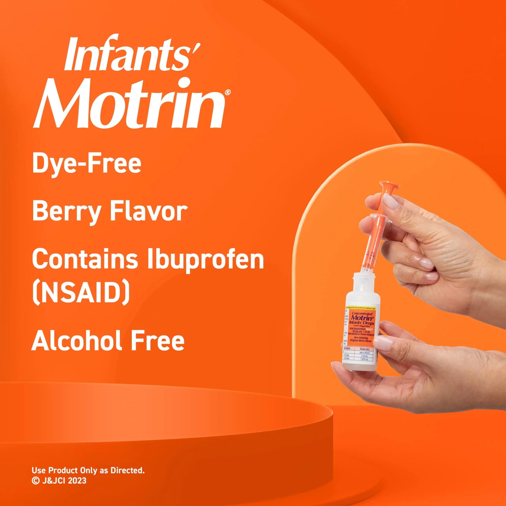 Motrin Infants Infant Ibuprofen Oral Suspension Concentrated Drops, NSAID Fever Reducer & Pain Reliever for Babies, Dye Free, Alcohol-Free, Berry Flavor, Includes Enclosed Syringe, 1 fl. oz Infants' Motrin Au supplements