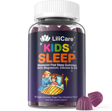 Kids Sleep Gummies - Magnesium Glycinate Gummies, Melatonin Free Sleep Aid | Magnesium, Calcium, D3, B6, L Theanine | Kid Melatonin Alternative for Restful Sleep (Pack of 1) LILICARE Au supplements