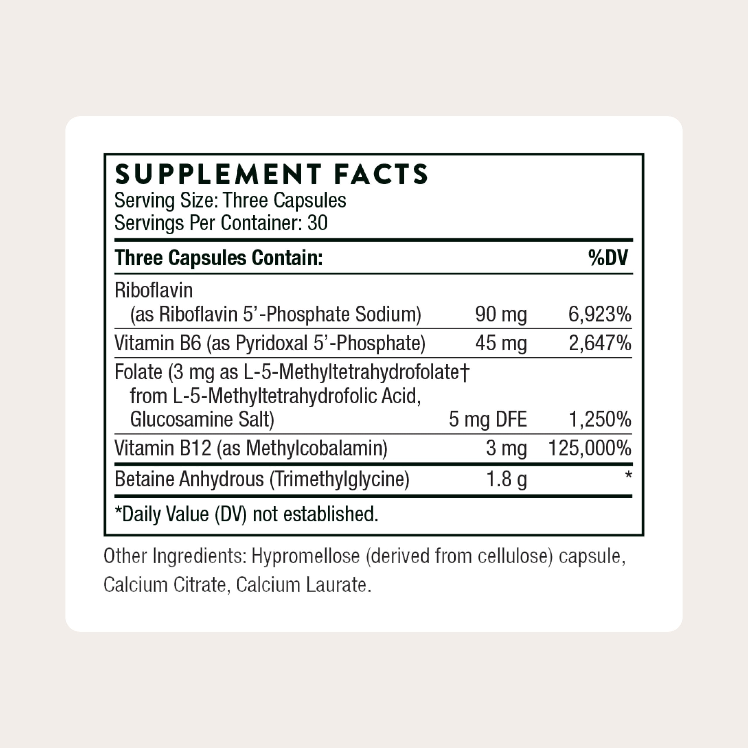 THORNE - Methyl-Guard Plus - Active Folate (5-MTHF) with Vitamins B2, B6 & B12 - Supports Methylation & Healthy Level of Homocysteine* - Gluten, Dairy & Soy-Free - 30 Servings THORNE Au supplements