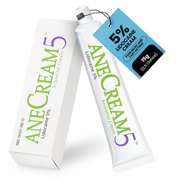 AneCream5-5% Lidocaine Numbing Cream - Maximum OTC Strength, Medical Grade Numbing Cream, Topical Anesthetic Lidocaine for Local & Anorectal Uses, Hemorrhoid Cream (0.5 oz/15 g) AneCream Au supplements