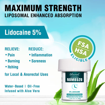 Ebanel Bundle of Lidocaine Numbing Cream, and Advanced Silicone Scar Gel 1 Oz Ebanel buy supplements Au