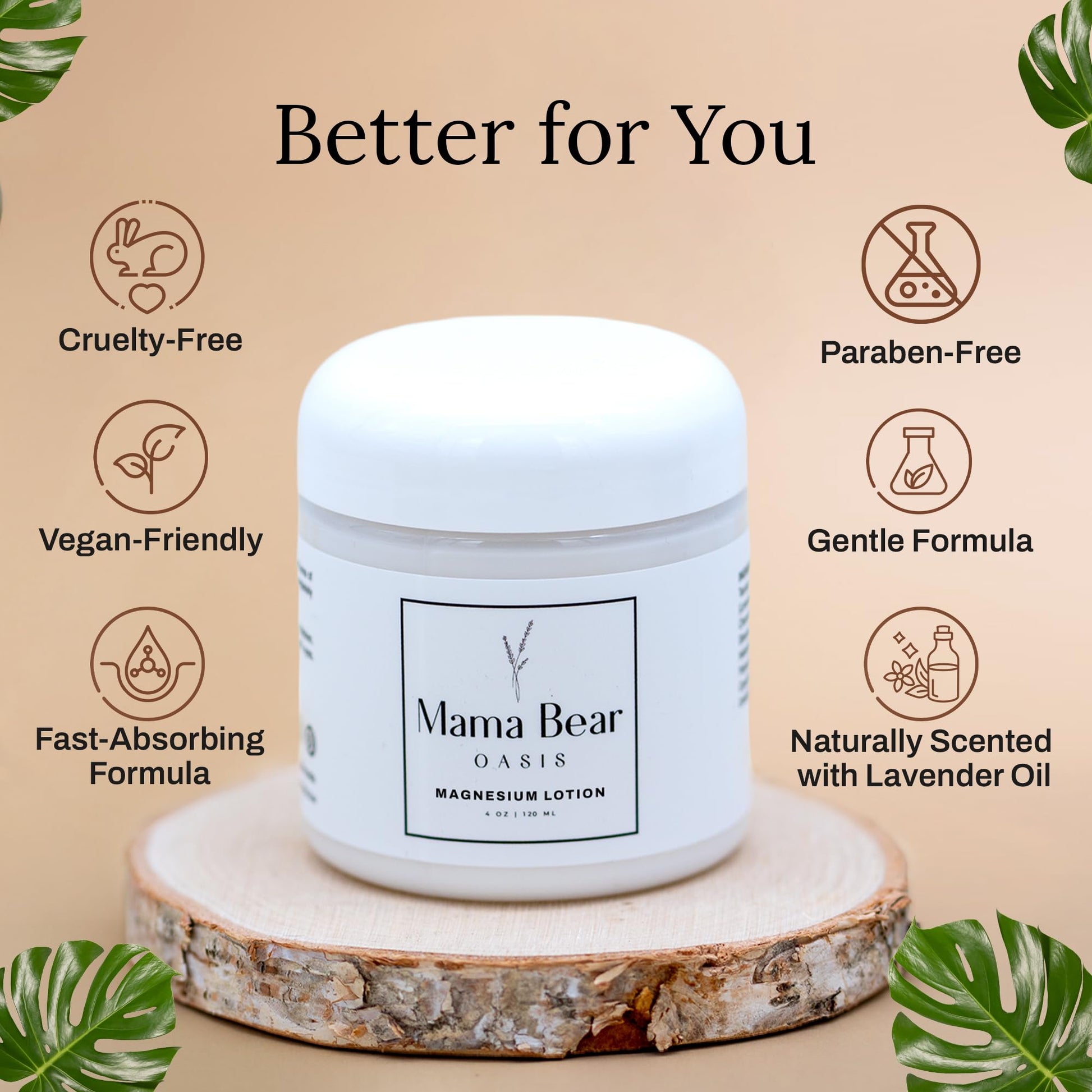 Mama Bear Oasis Lotion - Magnesium Cream - Lavender Magnesium Lotion for Foot, Hands, Legs, Toes Includes Arnica, Vitamin B6, Aloe Vera, MSM (Pack of 2) Mama Bear Oasis Au supplements