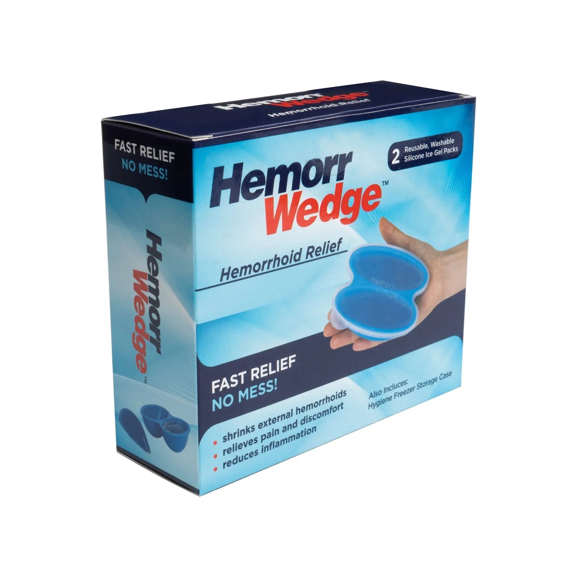 Hemorrwedge Hemorrhoid Ice Pack for Relief & Cooling Support – Twin Gel Pack with Hygienic Case – Reusable Cold Therapy for Hemorrhoids, Swelling, Postpartum & Discomfort – Water-Based Gel Hemorrwedge Au supplements