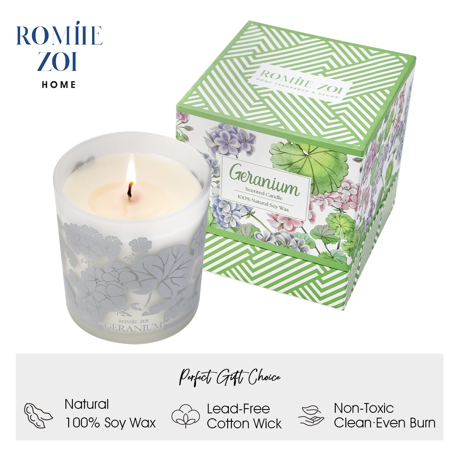 ROMIIE ZOI Scented Candle - Geranium - 6oz Aromatherapy Soy Wax Jar Candle for Home, Gifts for Women ROMIIE ZOI Au supplements