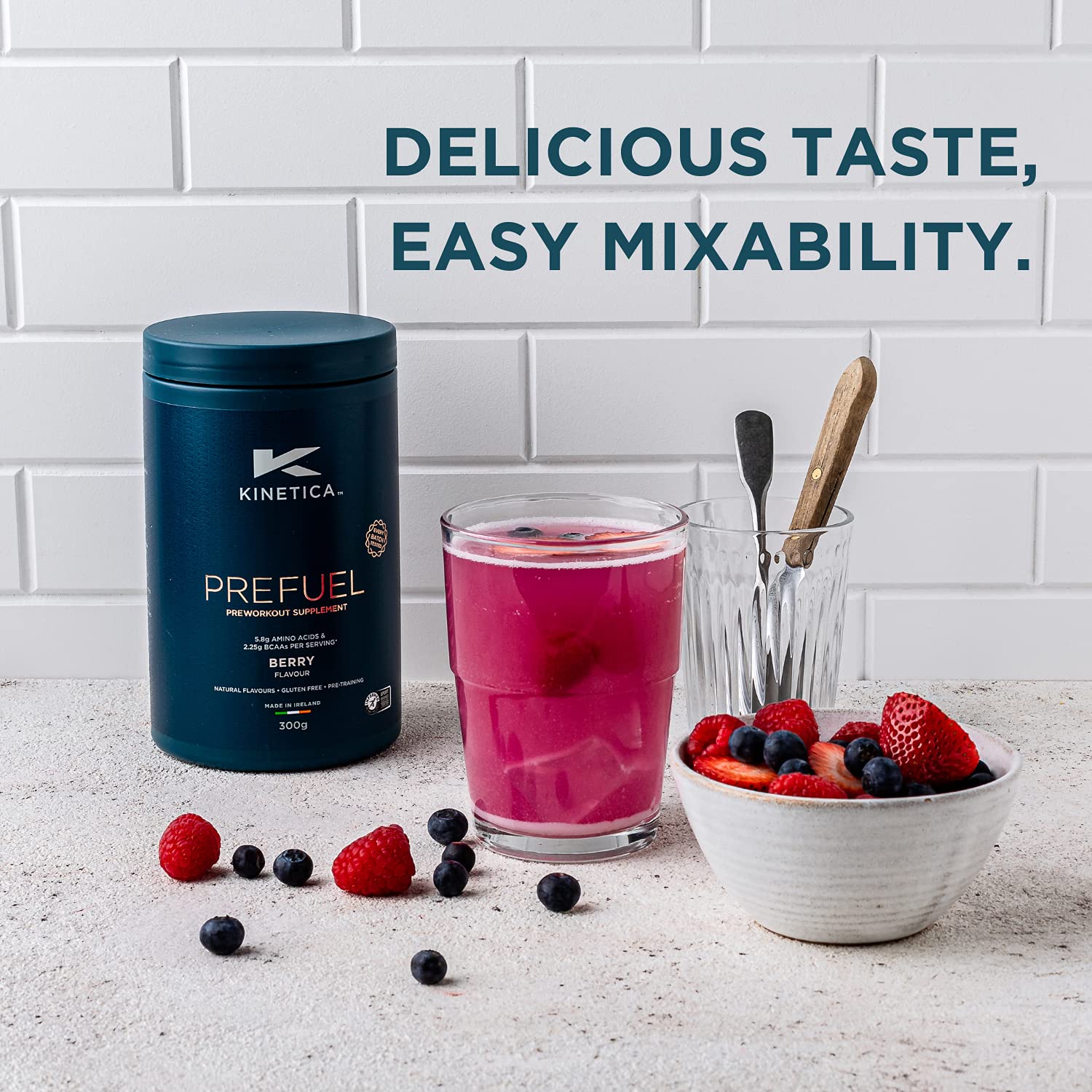 Kinetica PreFuel, Pre Workout, 5.9g Amino Acids & 2.3g BCAA's per Serving, 30 Servings Kinetica Au supplements