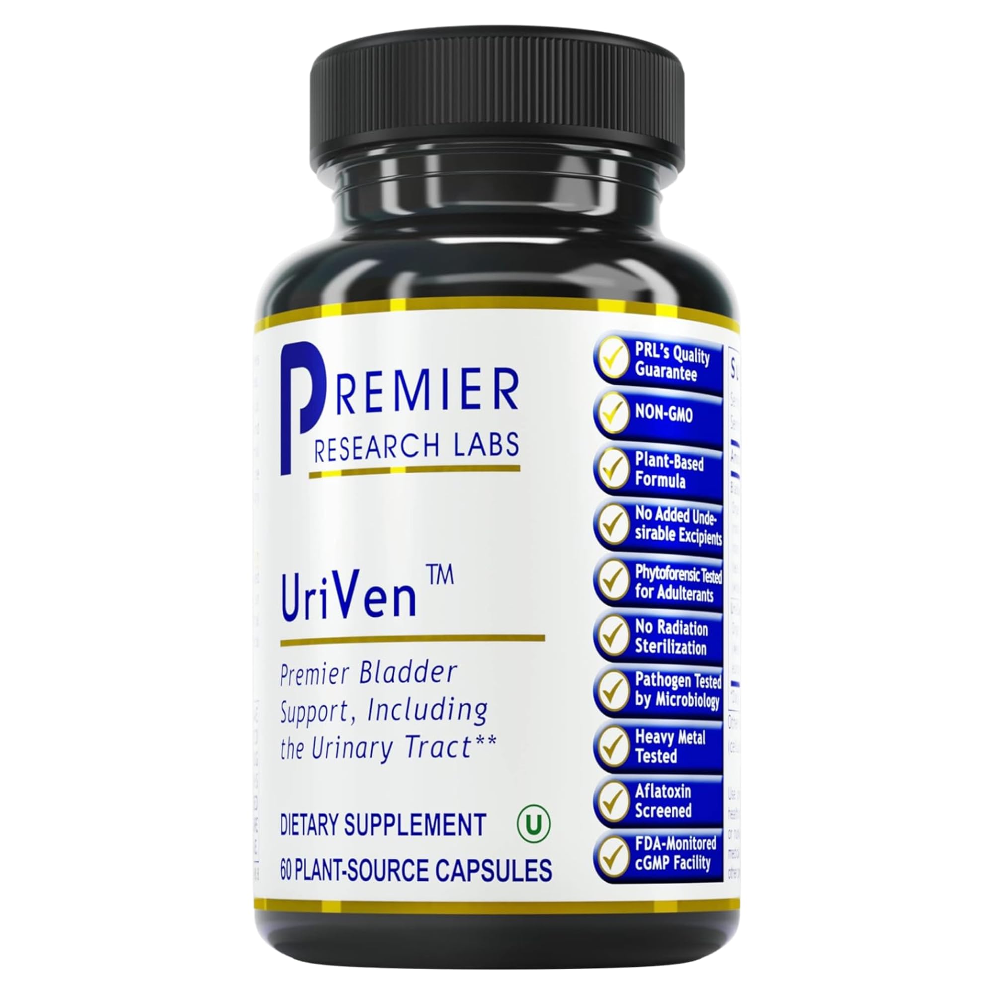 Premier Research Labs UriVen - Bladder Health Support for Women & Men, Cranberry Extract & Marshmallow Root, Urinary Relief, Bladder Relief, Bladder Control Supplement - 60 Vegetarian Capsules Premier Research Labs Au supplements